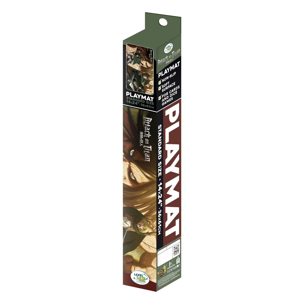 Attack on Titan Attack Titan playmat, in its tube packaging