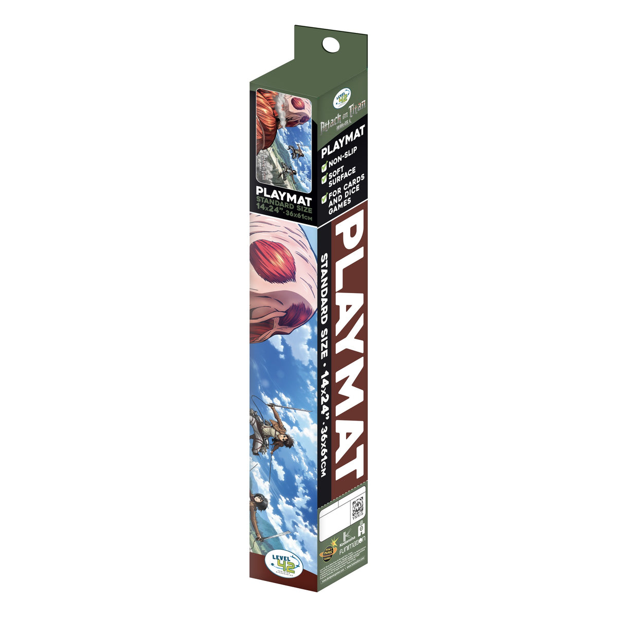 Attack on Titan Colossus Titan playmat, in its tube packaging
