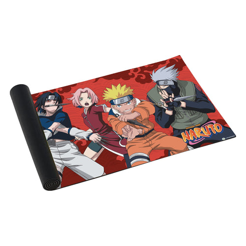 Naruto Kakashi Team playmat, partly rolled