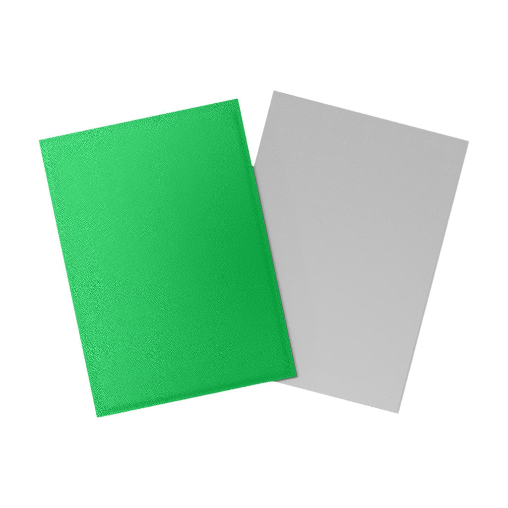 Dragon Shield Matte Dual Sleeves Apple Green & Silver, sleeve front and back