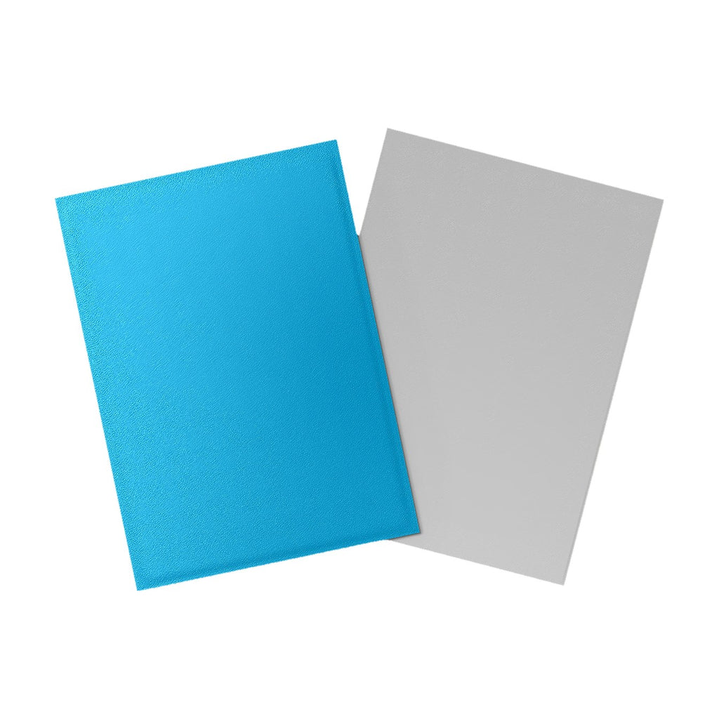 Dragon Shield Matte Dual Sleeves Sky Blue & Silver, sleeve front and back