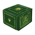 DOMARU Avatar: The Last Airbender Earth deck box, closed, green with the Earth Kingdom emblem