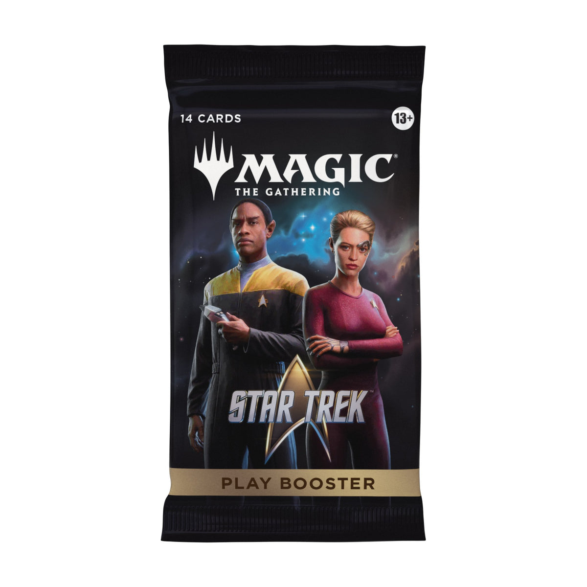 Magic: The Gathering Star Trek Play Booster pack featuring Tuvok and Seven of Nine